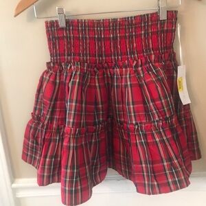 Chic Red Tartan Mini Skirt